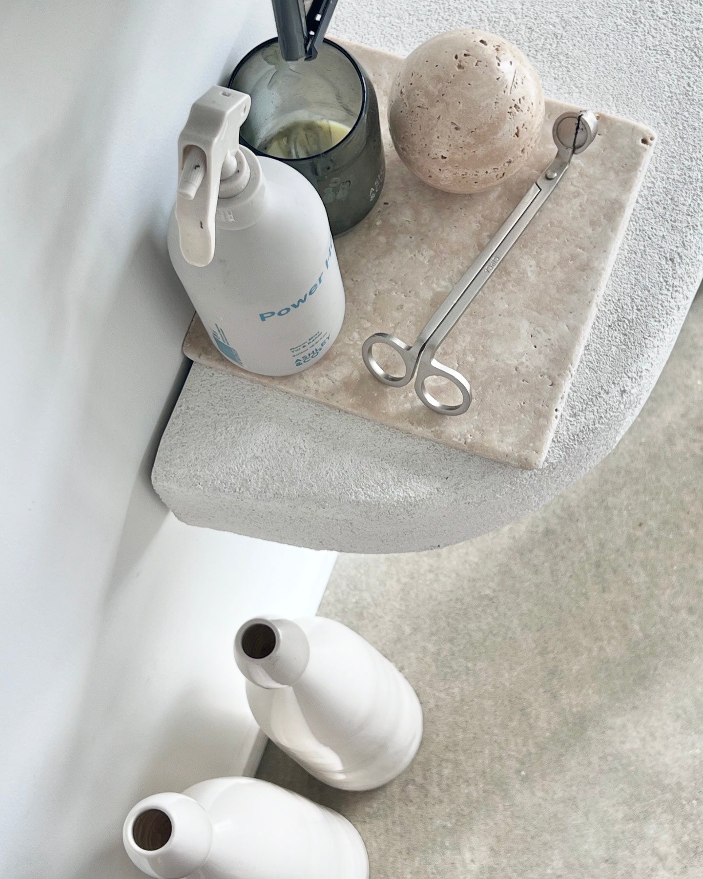 Piatto Beige Travertine Tray - Large