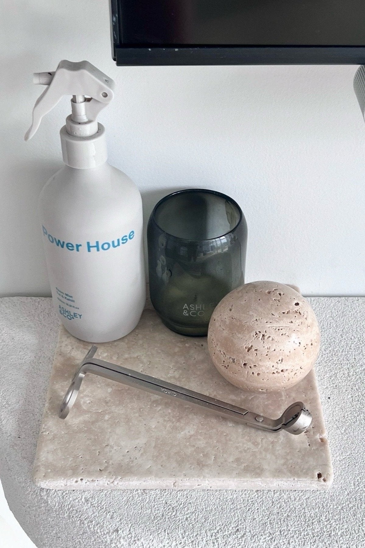 Piatto Beige Travertine Tray - Large