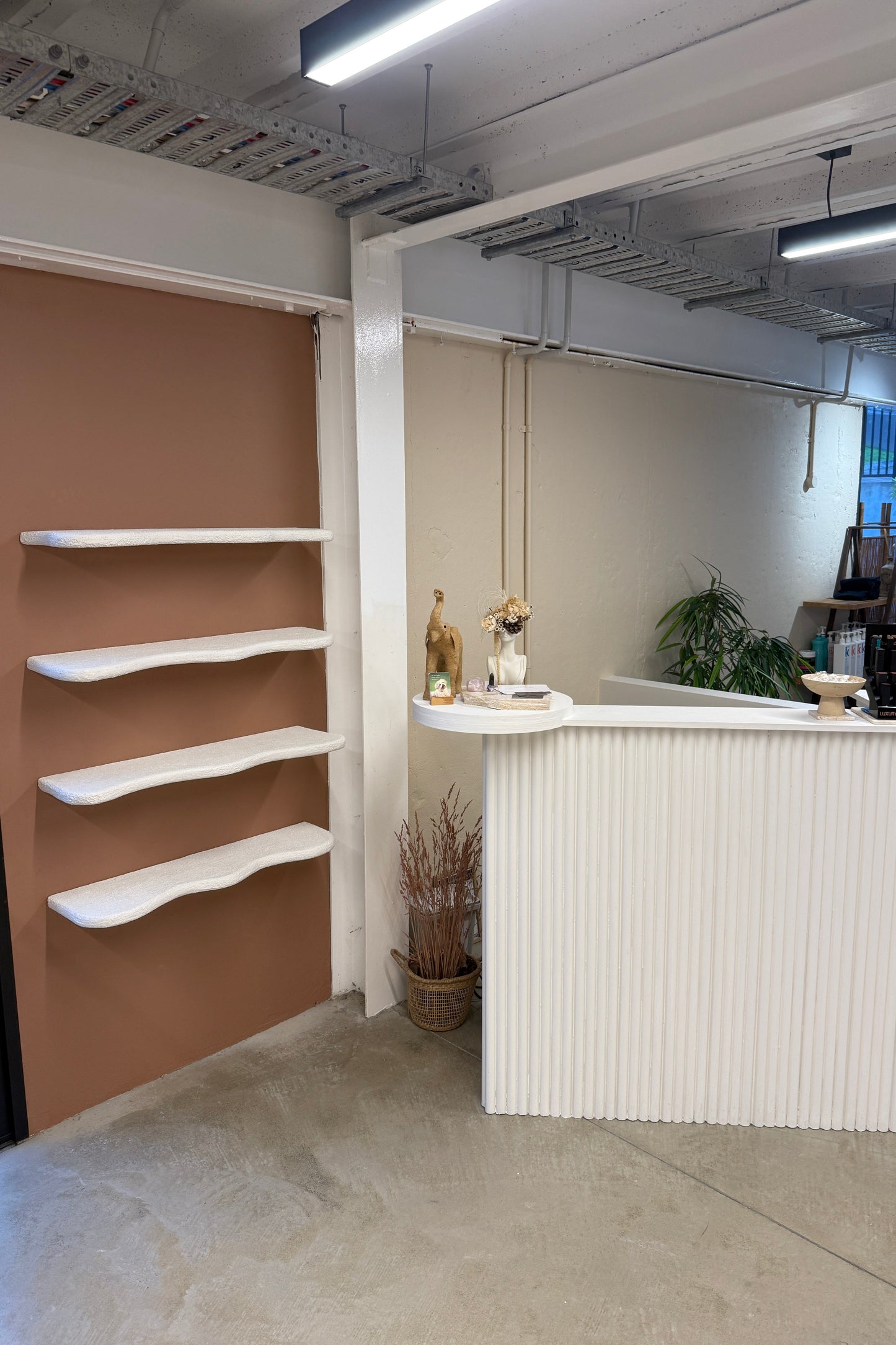 Wavy Textured Floating Shelf