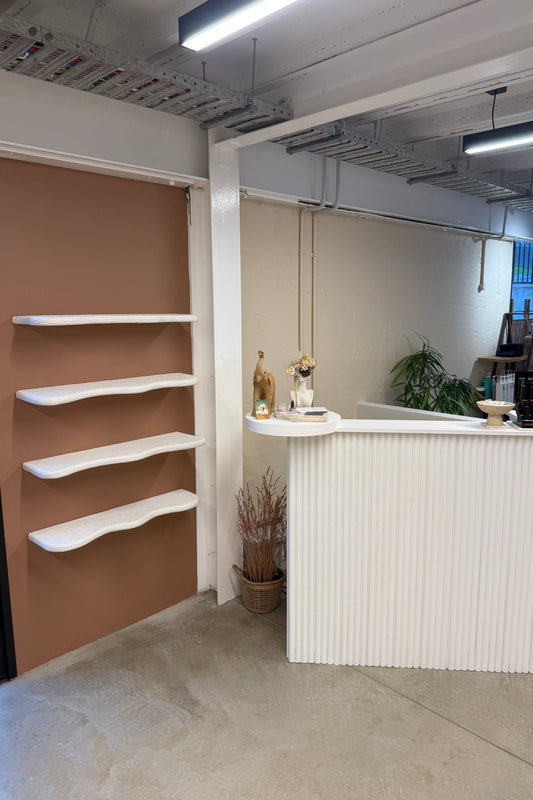 Wavy Textured Floating Shelf