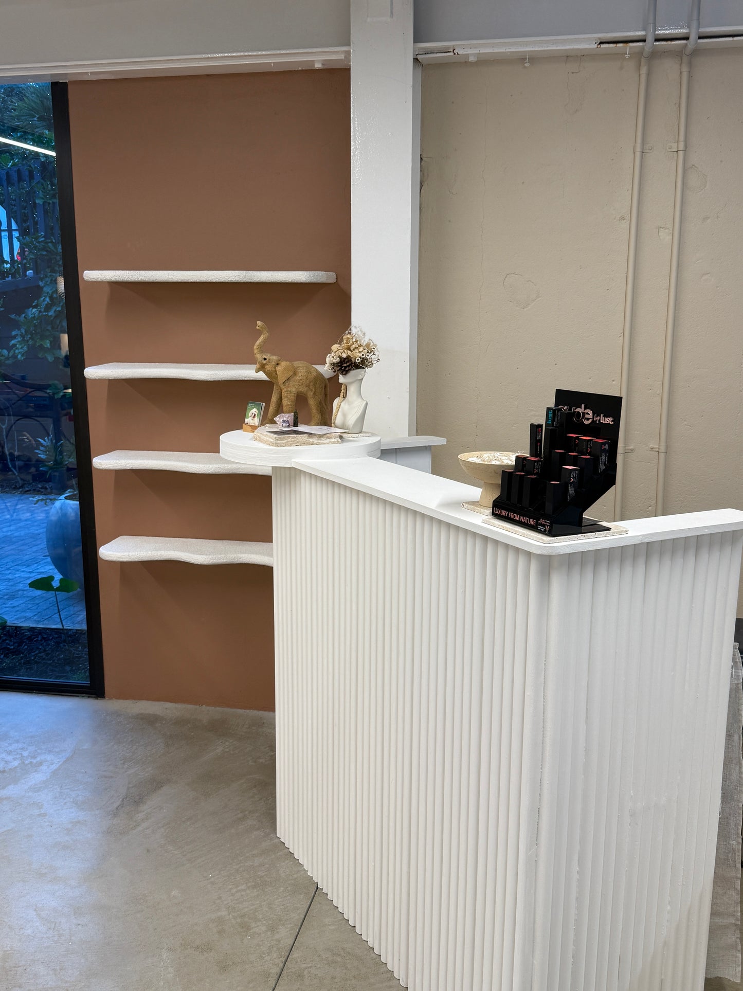 Wavy Textured Floating Shelf